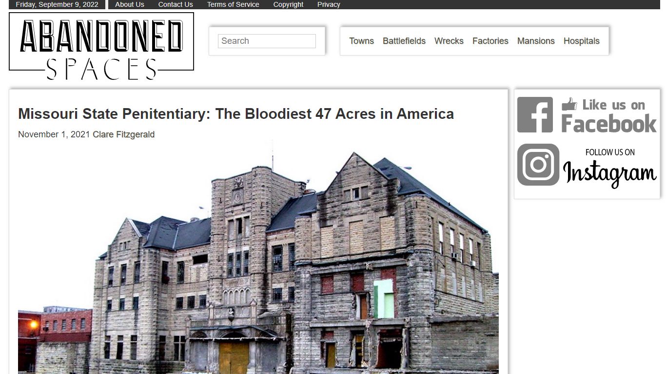 Missouri State Penitentiary: The Bloodiest 47 Acres in America